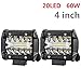 Produktbild Godya Nebelscheinwerfer, 20 / 40LED 60 / 120W Striplight-Strahler Modifiziertes Dachlicht-Arbeitslicht für Geländefahrzeuge LKW Kfz-Beleuchtungsbaugruppen Zubehör Spot Lights