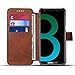 Produktbild Samsung Galaxy S8+ S8 Plus Flip Case Handy Klapp Hülle Kunst Leder mit 3 Kartenfächer Geldscheinfach Handytasche Schutzhülle,Koffee