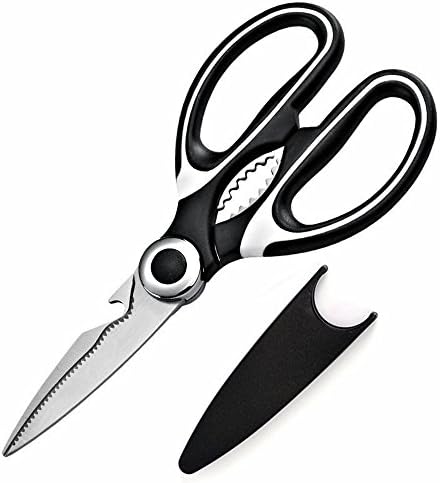 Heavy Duty Kitchen Shears Multi-Purpose Utility Kitchen Scissors for Chicken Poultry Fish Scale, Meat, Vegetables, Herbs and BBQ