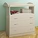 Infantastic Baby Changing Table Unit 3 Drawers Chest Storage Nursery Furniture (Beech)