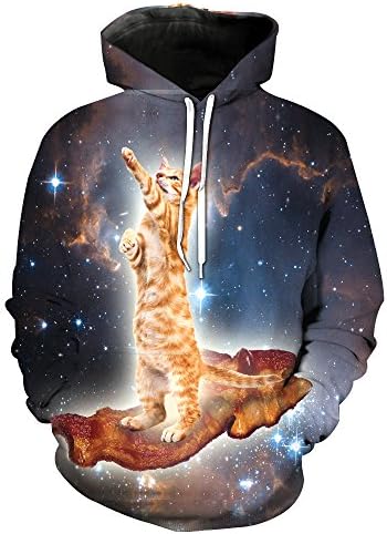 Mens Womens Boys Girls Hoodies 3D Prints Lightning Cats Sweatshirt Full Sleeve Jumper Top Casual Work Leisure Sport Sweater Pull Over Large,OneColor-4XL