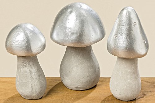 Preisvergleich Produktbild Pilz Poppy Beton silber 3er Set