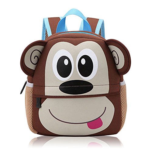 Preisvergleich Produktbild Vox Tier Kinderrucksack Kindergarten Rucksack für Kleinkinder Mädchen Jungen Babyrucksack Wasserdicht (Affe)