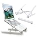 Produktbild Laptopständer,Elekin Faltbarer Laptop ständer Notebook Ständer, Augen-Niveau Ergonomisches Sitz Laptop Stand für Macbook-Computer, Notebook Stand leicht für Büro und Reisen (Weiß)