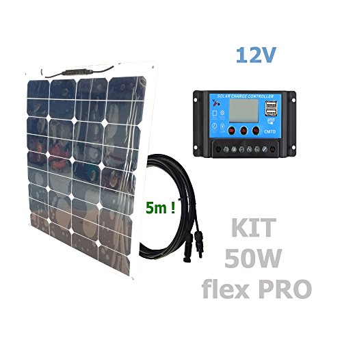 Preisvergleich Produktbild Kit 50 W 12 V Solarpanel semi-flexible Flex Pro