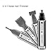 Nose Trimmer, [Newest Version] 4 in 1 Rechargeable Nose Ear Trimmer/Nose Hair Trimmer/Beard Trimmer/Sideburn Trimmer/Eyebrow Trimmer Stainless Steel&Water Resistant with Wet/Dry&Vacuum Cleaning System (Black)