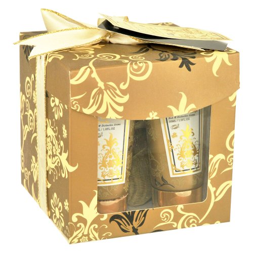 Gloss - caja de baño, caja de regalo para mujeres - Set de Baño Regalo - Gold - Flores y Almizcle