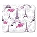 Produktbild Gaming Mauspad Purple Pink Eifel Tower Paris and Roses Flowers Pattern Perfect for Travel 11.8"x 9.8" Decor Office Nonslip Rubber Backing Mousepad Mouse Mat