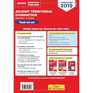 Concours Adjoint territorial d'animation principal de 2e classe - Tout-en-un - Catégorie C - Concours 2019