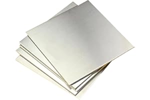 SHHMA Chapa De Acero Inoxidable Lámina De Acero Inoxidable para Decoración Industrial, 5 Piezas,Thick:4mm,80mm x 80mm