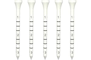 Zivisk Tee Golf Bois 83mm Lot de 100 Tees Golf en Bambou 3-1/4 Pouces(Blanc,Rouge,Couleur Naturelle)