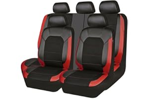ESUKAR Auto Set Coprisedili per Nissan Qashqai (J10) 1. Gen 2008 2009 2010 2011 2012 2013 5 posti, Completo Antiscivolo Traspirante Protezione Sedile Anteriori e Posteriori Auto Accessori,Red/A