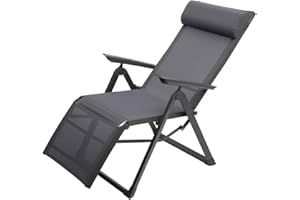 Hespéride - Fauteuil de Jardin inclinable Decima Ardoise et Gris Quartz