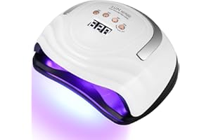 UIHOL Profesional Lámpara de Uñas UV LED, 380W 81 Lámparas Lámpara Secadora de Uñas Rápido, Curado de Esmalte de Gel con 4 Temporizador y Pantalla LCD Para Manicura/Pedicura Nail Art en el Hogar