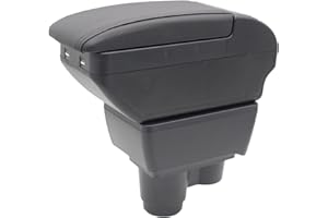KAERGK Caja de reposabrazos para Renault Duster 2019, 2020, 2021, 2022, almacenamiento de consola central con portavasos, reposabrazos, accesorios de doble capa, color negro (4 USB negro con rosca negra)