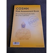 COSHH Starter Pack. Risk Assessment Book A4 (297mm X 210mm) Plus 7