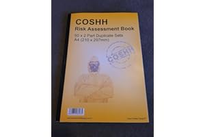 DAVE CHARLES DESIGNS COSHH Risk Assessment Book 50 x 2 Part NCR Sets A4 (297mm x 210mm) The clearest Coshh assessment book. Health and safety Record