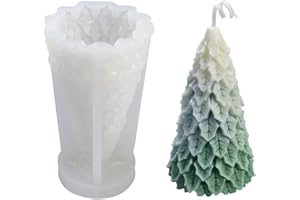 GOLDYIDA Stampo per Candele Albero di Natale 3D Candela in Silicone Stampi per Candele in Silicone 3D Stampo Candela Albero di Natale 3D Stampo per Candele Natalizie per Candele Fatte a Mano (A)