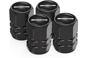 INTERTEST 4 Stück Ventilkappen, Reifen Ventilkappen für Mercedes Benz AMG GT GLC GLE G C-Class S-Class E-Class GLA, Ventilkappen mit Dichtung für stabilen Reifendruck, Autoventil Kappe, Auto Zubehör
