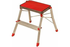 Taburete Escalera de Acero 2 Peldaños CATTERHOUSE Altura Máxima Trabajo 246 cm Plegable con Plataforma