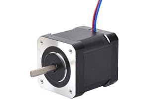 STEPPERONLINE Nema 17 Motor paso a paso eje completo D-Cut bipolar 0,9 grados 46 Ncm 2 A 42 x 48 mm 4 hilos para impresora 3D / fresadora CNC