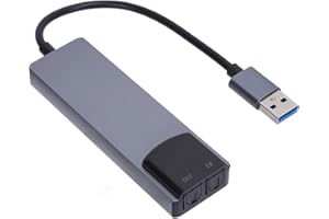 ASHATA Zewnętrzne Miksowanie Kart Dźwiękowych Stereo, 5.1 7.1 Kanałowa Adapter Audio USB, Karta Dźwiękowa z redukcją Szumu do Komputera na Laptopie na PC 98 ME 2000 X P 7 8