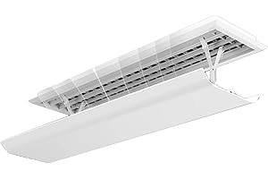 LVYXON Déflecteur d'air mural pour climatiseur - Déflecteur réglable pour une circulation d'air douce - Design compact - 40 x 20 cm - Blanc