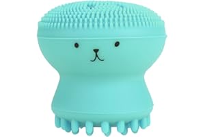 WCHIUOE Facial Cleansing Brush, Silicone Face Scrubbers Brush Exfoliating Grease Removal Massage Wash Tool for Exfoliating, Massage, Cleansing Soft Brush for All Skin Type Green: