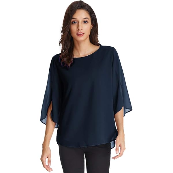 2025 - Manches Courtes Décontractées Pour Femmes - Chemisier En Mousseline De Soie - Haut Ample - Chemisier Chauve-souris Pour Femmes - Cardigan Pour Femme - Grosse Maille - Grande Taille, Lilas, S