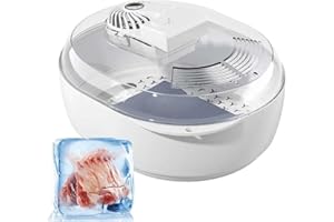 KEEPLUS Food Preservation Defroster, Lebensmittelkonservierung Auftauen, 4-in-1-Auftauschale mit 360° Abtropfkorb, Große Schnelle Auftauschale, Praktische Auftauschale, Auftauschale für Gefrorenes Fleisch