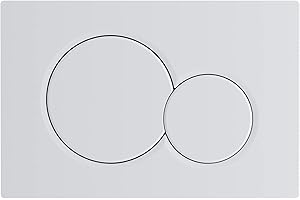 Hibbent Actuator Plate Sigma01 Compatible with GEBERIT - White Plastic for Dual Flush 1 Piece