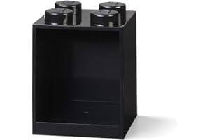 Room Copenhagen Brick Mensola mattoncini Lego 4 manopole, Nero, 4 Bottoni