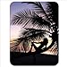 Produktbild Silhouette Beautiful Woman Lying on Palm Tree at Beach Premium Quality Thick Rubber Mouse Mat Pad Soft Comfort