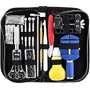 Sopoby Uhrenwerkzeug Set 147tlg Uhrmacherwerkzeug Uhr Werkzeug Tasche Reparatur Set Uhrwerkzeug Gehäuse Öffner in Nylontasche watch tool
