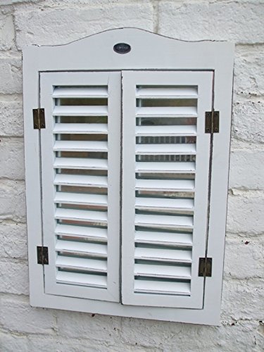 Charmanter Spiegel m. Fensterläden,Wandspiegel 50×35 cm, Impressionen - 3