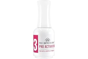 PROIMPRESSIONS Pro Impressions - 2 In 1 Dip & Acrylic Powder - Step 3 - Pro Activator - 15ml, Clear