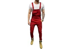 ORANDESIGNE Herren Denim Latzhose Overalls Jeanshose Männer Cargo Jeans Retro Jumpsuit Arbeitshose Blau Arbeitslatzhosen Loose Fit Latzanzug Jumpsuit