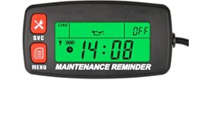 FOUNDOWN Induktive Drehzahlmesser,Wartungserinnerung,Motorbetriebsstundenzähler, Warnanzeige, Drehzahl, rücksetzbare Tacho-Betriebsstundenzähler für Motorrad, ATV, Schneefräse, Kettensäge, Boat