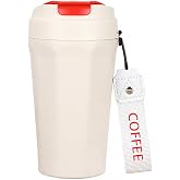 Komple 304 L &Ccedil;elik Beyaz 410 ml Kahve El Termos Mug cin398by