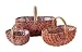 Produktbild Rattan Korb mit Henkel 3er Set (lila - pink - orange)