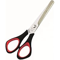 Wedo 9765 Bastelschere Universalschere (rostfreier Edelstahl, Kunststoff Softgriffe 14 cm) schwarz/rot