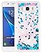 Produktbild ISENPENK Samsung Galaxy J5(2016) Hülle Silikon,Ultra Slim TPU Liquid Fließen Flüssig,Schutzhülle Muster[Blau Herz Star+Rosa] Glänzend Samsung Galaxy J5(2016)/J510FN/J5(2016) Duos Hülle Glitzer Durchsichtig Transparent Bling Strass Kristall Schutz Handy Hülle Case Tasche