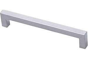 Gedotec Nowoczesny design uchwyt drążkowy prostokątny uchwyt meblowy chrom matowy uchwyt kuchenny srebrny - H10003 | metalowy uchwyt do szuflad do komód i szafek | BA 160 mm | 1 sztuka - uchwyt do szafki kuchnia ze śrubami