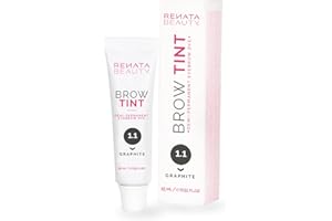 RB RENATA BEAUTY Renata Beauty Tinte para Cejas 15ml – Coloración Premium Cejas de Larga Duración con Resultados de 4 Semanas – Color Seguro y Suave [Color Gris/Grafito] [Oxidante No Incluido]