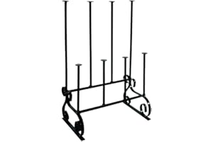 Garden Pride Boot Rack / Walking Boot Stand - Black - Metal - Indoor and outdoor - Holds four pairs of Wellies, Walking Boots or Shoes - The Ideal Welly, Boot or Shoe Storage Solution - Wellington Boot Stand