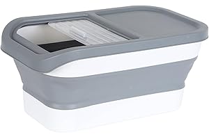 HLELU conteneur croquettes chien 20kg,de stockage de nourriture pour animaux,boite croquette chien,Résistant à la moisissure et à l'humidité, tasse à mesurer et pelle incluses