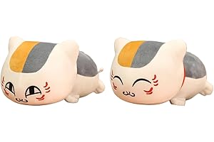 MayDee 2pcs Nyanko-sensei Plush Cat Plush Toys, Modern, Lightweight, Portable, 35cm
