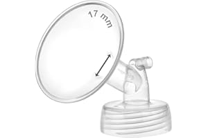 17mm Maymom Wide Neck Pump Part for Spectra S1/S2 Pumps; Incl Wide Mouth Flange; Not Original Spectra Flange; Replaces 16 mm Spectra Shield; Standard Flange