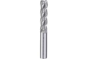 UXCELL Sourcingmap 16mm Shank 16mm x 63mm Straight Flat Nose End Mill Cutter CNC Router Bits 4 Flute