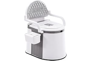 KLUFO Toilettenstuhl,Tragbarer erhöhter Toilettensitz Toilettenstuhl für Toilette mit Armen,Stabiler und schöner extra breiter Toilettenstuhl, für draußen drinnen einfache Reinigung (Grau)
